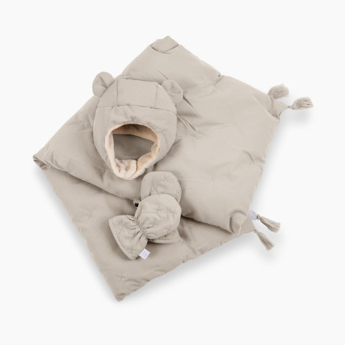 7AM Enfant Mitten, Hat and Blanket Set - Brush, 6-12 M