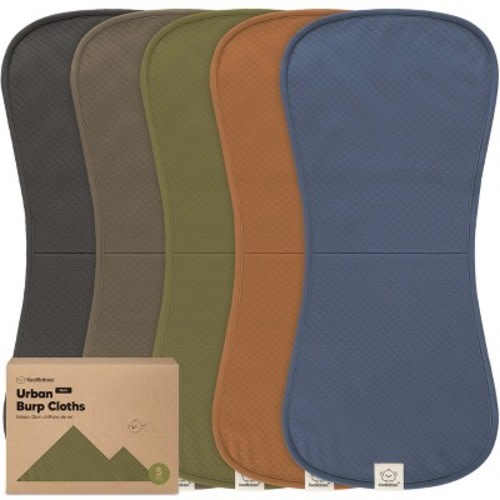 KeaBabies 5pk Organic Quin Baby Burp Cloths for Boys, Girls, Large Absorbent Cotton Burping Cloths for Babies, Newborns