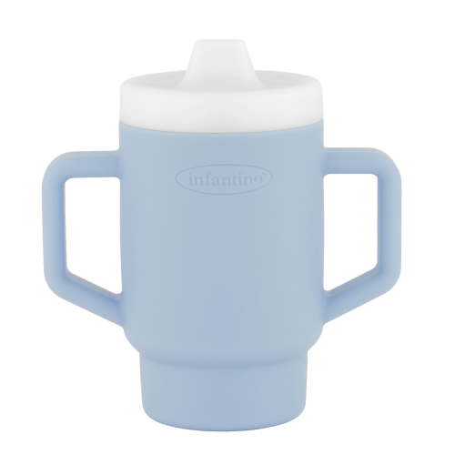 Infantino My 1st Tiny Tumbler – Adorable 4.7 oz. Training Cup with Toddler-Friendly Straw and Handle, Clarity