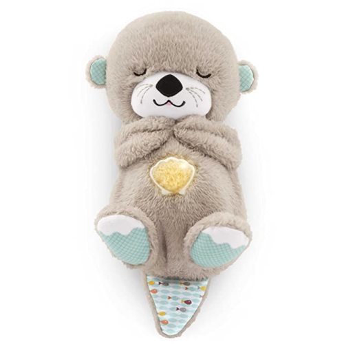 Fisher-Price Soothe 'n Snuggle Otter, Portable Plush Soother with Music, Sounds, Lights and Breathing Motion, Multi