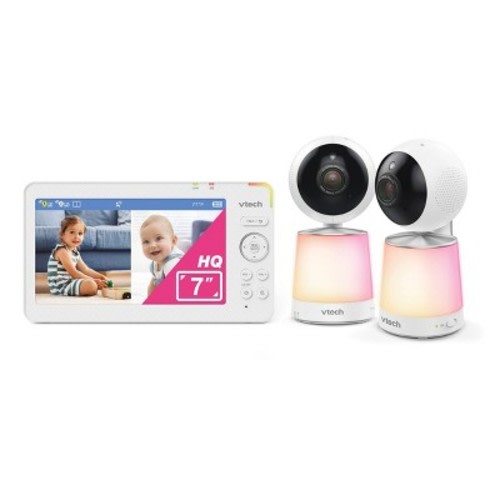 V-Tech 7" HD Smart WiFi Pan Tilt Video Baby Monitor with 2 Cameras
