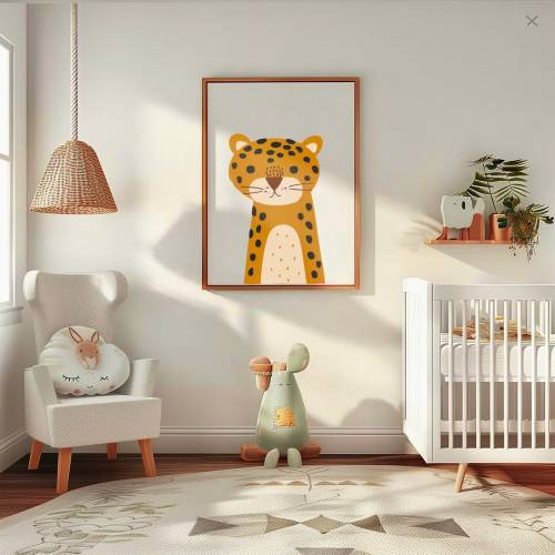 safari nursery baby room decor jaguar poster animal prints, kids room decor Gender neutral art , toddler room decor, leopard