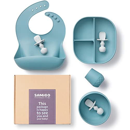 Baby Led Weaning Set With Bibs, Spoons, A Suction Bowl and Suction Pla –  UpwardBaby