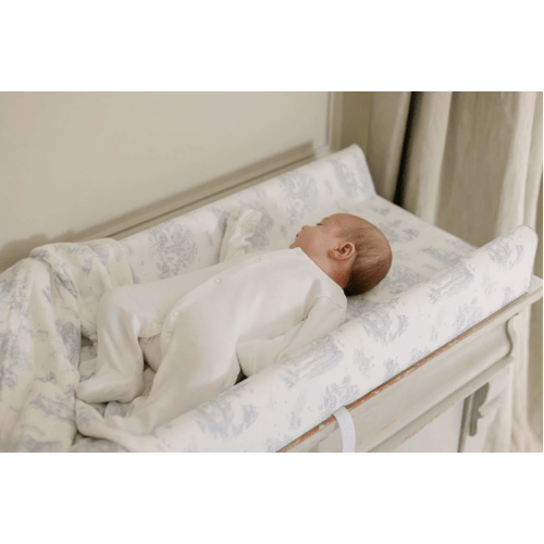 Spring Toile Blue Contour Change Pad | The Gilded Bird – The Gilded Bird US