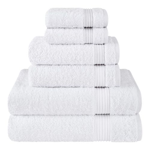 American Soft Linen Turkish Premium Quality 100% Cotton 6 Piece Towel Set, Soft Absorbent Quick Dry Bath Towels for Bathroom