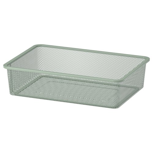 TROFAST Mesh storage box - light green-gray 16 1/2x11 3/4x3 7/8 "
