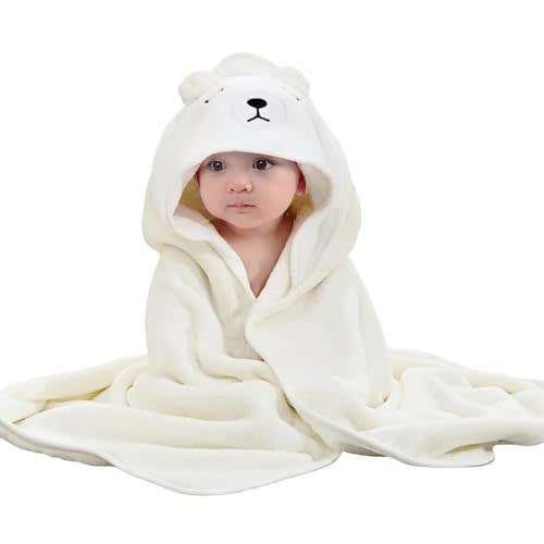 SEVDO 31 * 31 in Baby Bath Towels with Hood,Hooded Towels for Toddlers 1-3, Toddler Girl Boy Robe,Baby Towel,Infant Kids Towels for Newborn Babies,Toallas de Baño para Bebe