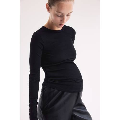 MAMA RIBBED JERSEY TOP