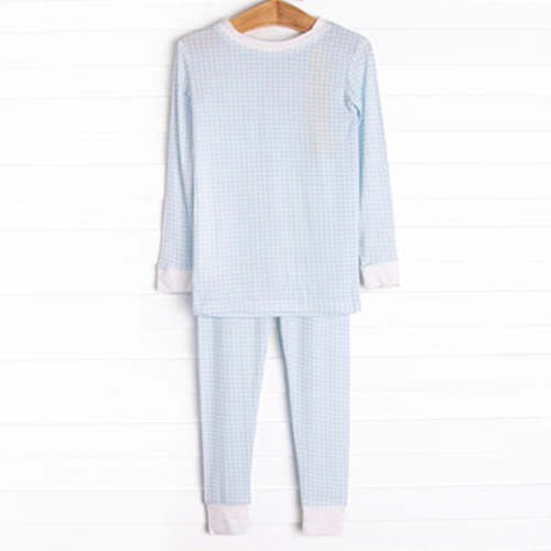 Bedtime Blues Bamboo Pajama Set, Blue – Stitchy Fish