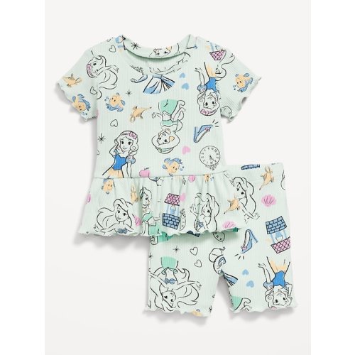 Disney© Ribbed Lettuce-Edge Top and Shorts Set for Baby | Old Navy