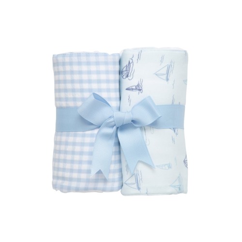 Print Set of Two Burp Cloths