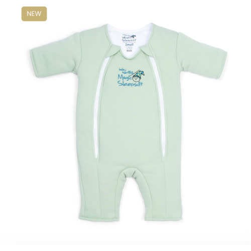 Sage Green Baby Merlin’s Magic Sleepsuit – 100% Cotton Sleep Solution