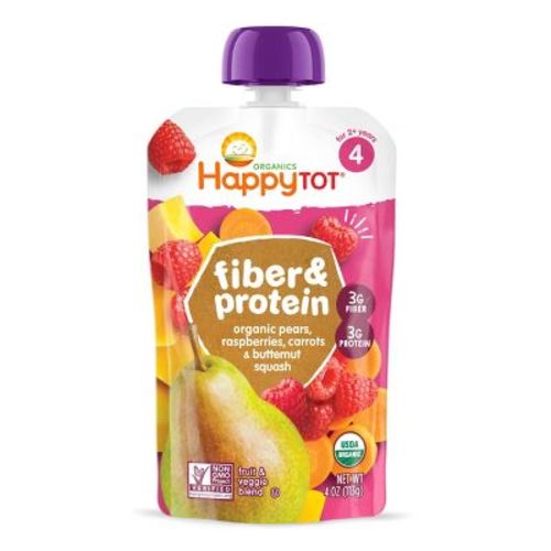 Happy Tot Organics Fiber & Protein Organic Pears, Raspberries, Carrots & Butternut Squash - 4oz