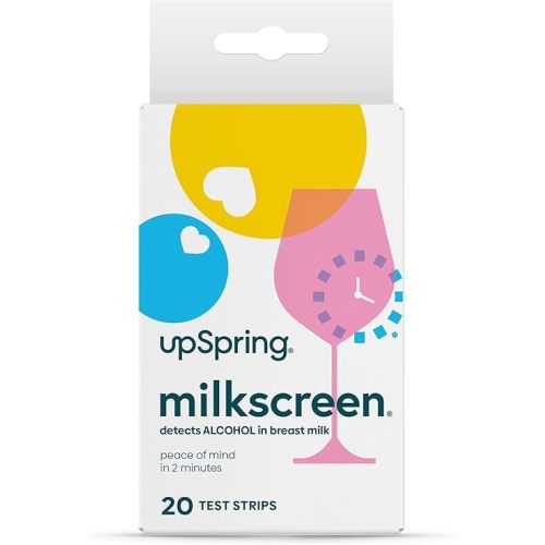 UpSpring Milkscreen Test Strips for Detect Alcohol in Breastmilk, FSA/HSA Eligible, 2 Minutes Quick Test Strip for Breastfeeding Moms at Home, Simple and Non-Invasive Alcohol Results, 20 Test Strips