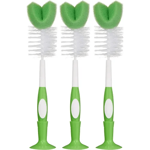 Amazon Brand - Mama Bear Bottle Brush (Pack of 3), White
