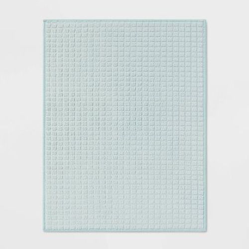 Kitchen Drying Mat Green - Room Essentials™: Mint Polyester Dish Mat, 20"x15", Machine Washable