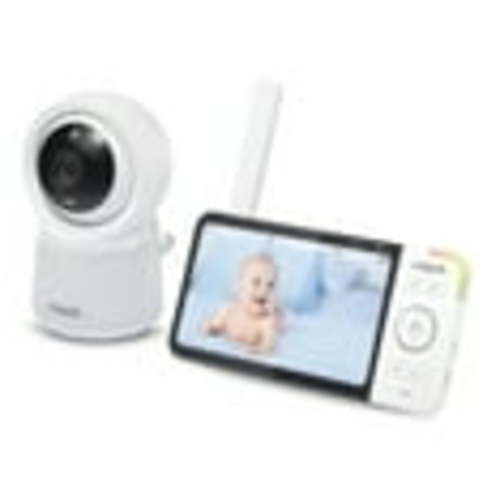 VTech RM5754HD Wi-Fi 1080p Fixed Position Video Baby Monitor with 5-In. Display, Night-Light, and Remote Access, White