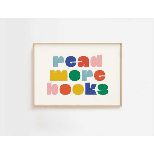 Read More Books Print: Bauhaus Style Kids Room Decor (Digital Download)