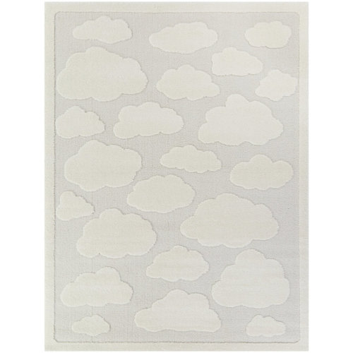 Three Posts™ Baby & Kids Achilles Cream/Gray Rug & Reviews | AllModern