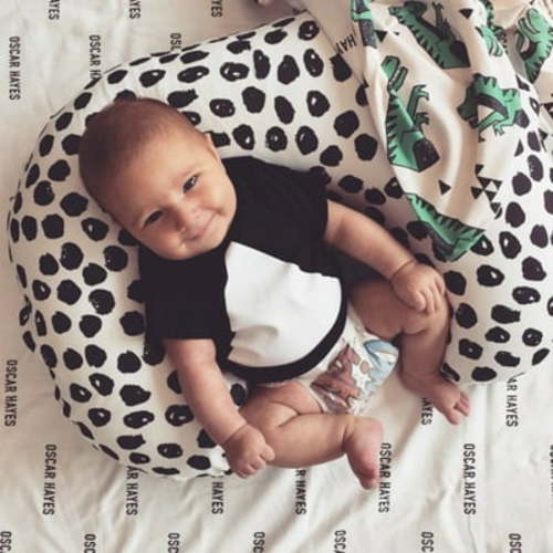 Fengyings Nursing Pillow Cover Breastfeeding Pillow Slipcover for Moms Soft Breathable Organic Knit Fabric Newborn Infant Feeding Pillow Covers for Baby Girl Boy