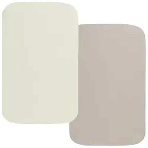 Bassinet Sheets 100% Cotton - Fog and Beige