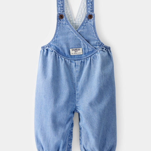 Nostalgia Ozone Wash Baby Nostalgic Chambray V-Neck Overalls - Ozone Wash | Carter’s Oshkosh Canada