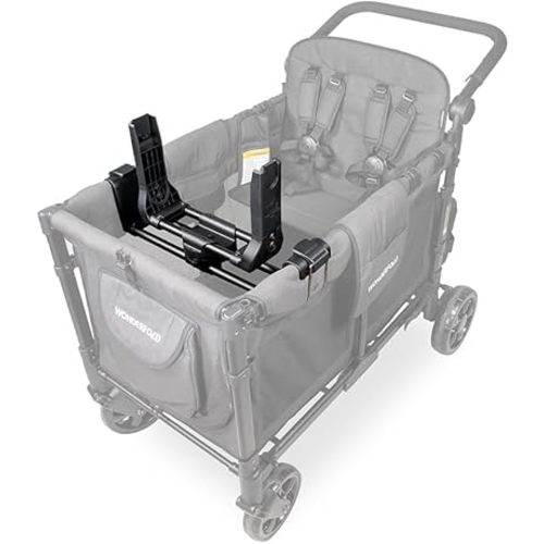WONDERFOLD Stroller Wagon Car Seat Adapter - Secure Attachment for Infant Car Seat Makes Room for Baby and 2 Kids in Opposite Seats (Fits Only W4 Series)