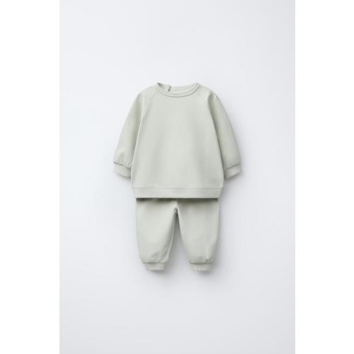 SWEATSHIRT AND JOGGER PANTS MATCHING SET - Ecru | ZARA United States