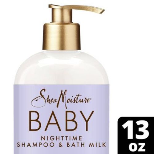 Sheamoisture Baby Manuka Honey & Lavender Pump Nighttime Shampoo & Bath Milk For Delicate Hair & Skin - 13 Fl Oz