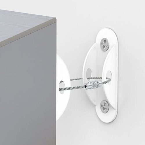 Kleviro (10 Pack) Anti Tip Furniture Anchors for Baby Proofing Premium Quality - can handle 400lbs Tension