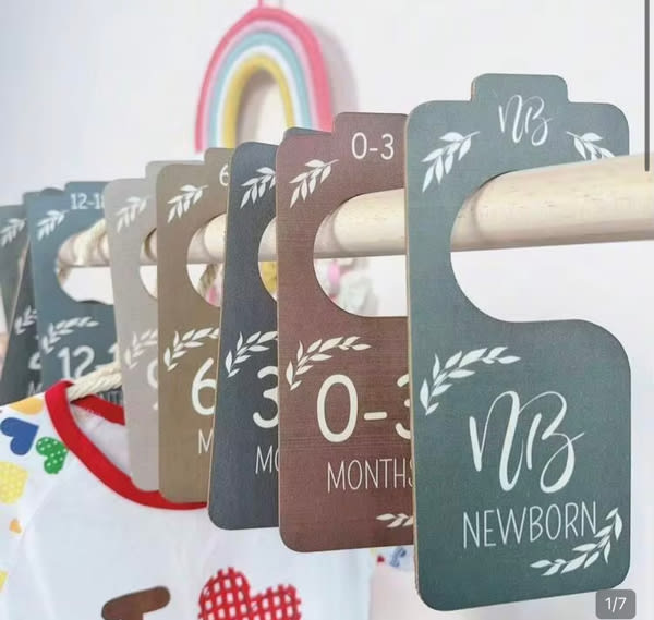 Wooden Baby Wardrobe Divider, Double-Sided Colorful Design, Suitable For Baby Room Decor, Can Separate Different Sizes Of Hangers, Ideal Gift For Christmas, Halloween, Thanksgiving | SHEIN USA