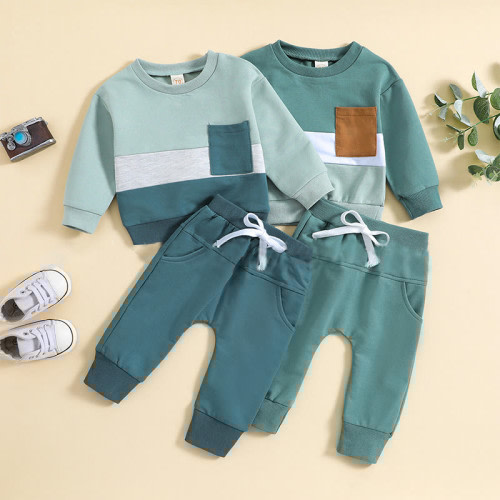 Baby Pocket Casual Sweatsuit 2 Pieces Set