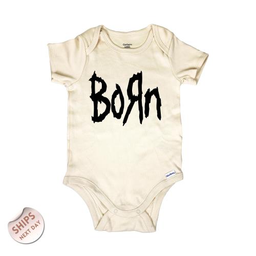 BORN Nu-Metal Baby Grow, Rock Music Heavy Metal Bodysuit, New Baby or Parents Gift, Baby Gift, Baby Shower Gift, 2000224