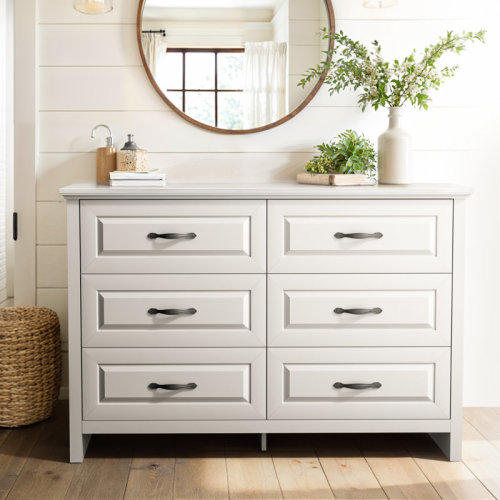 Winston Porter Modern 6-Drawer Dresser For Bedroom/Living Room/Office & Reviews | Wayfair