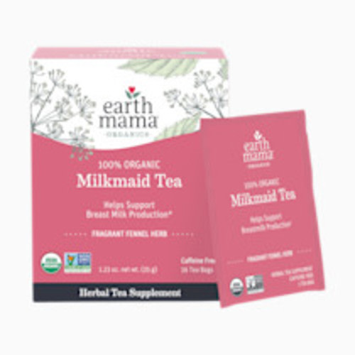 Earth Mama Organic Milkmaid® Tea | Lactation Support Herbal Tea | Breastfeeding Essentials to Support Breastmilk Production | 16 Teabags | Caffeine Free & Non-GMO