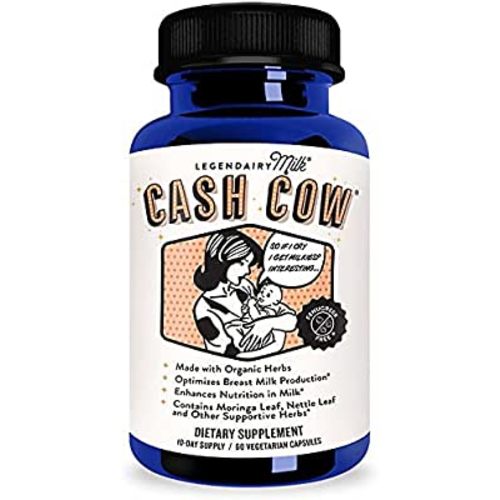Legendairy Milk® Cash Cow® - Contains Alfalfa and Moringa - Fenugreek Free - Certified Organic by QAI, Certified Vegan, Non-GMO Project Verified, Certified Halal, and Certified Kosher