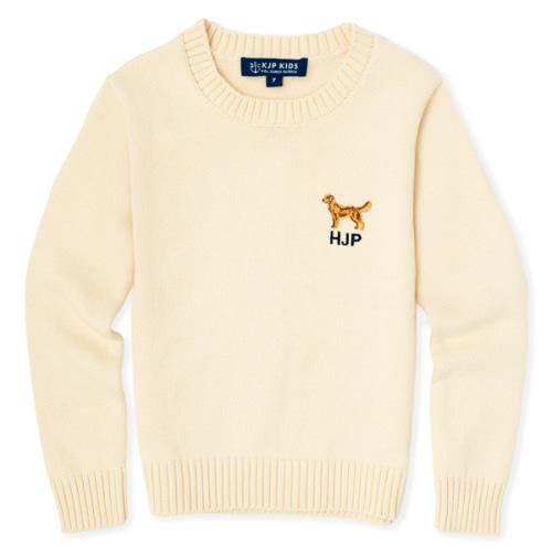 American Retriever Embroidered Monogram Kids Sweater