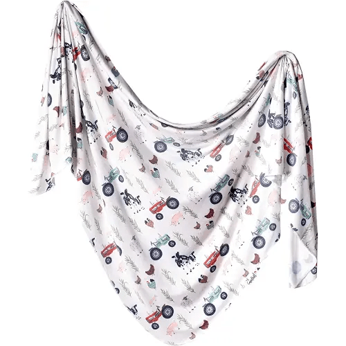Copper Pearl Large Premium Knit Baby Swaddle Receiving Blanket Jo