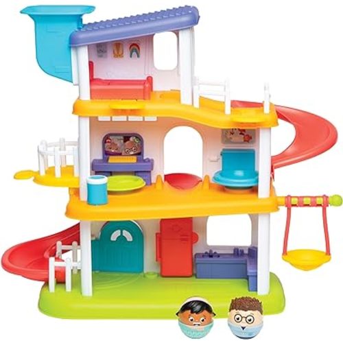 Playskool Weebles My Smart House - Weeble Wobble Preschool Toy for Toddlers Smart Speaker with Sounds + Songs 3 Floors of Imaginative Play for Ages 12 Months and Up
