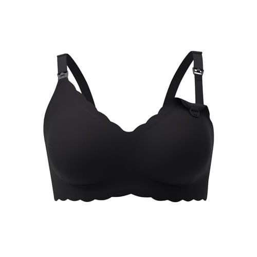 Lupantte Nursing Bras for Breastfeeding Comfort Maternity Bras for Pregnancy Seamless Bralettes with Extra Extender