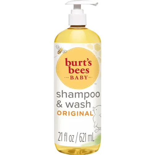 Burt's Bees Baby Shampoo and Wash, Original, Tear Free, Pediatrician Tested, 98.7% Natural Origin, 21 Fluid Ounces