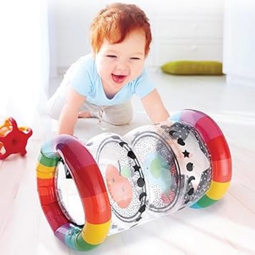 The Peanutshell Crawling & Walking Montessori Baby Toys, Tummy Time Inflatable Rolling Infant Sensory Toy, 6-12 Months, 1-2 Years