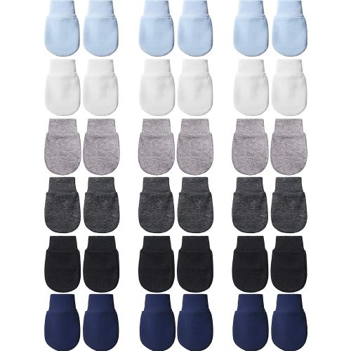 18 Pairs Newborn Baby Mittens Infant Toddler Gloves No Scratch Mittens Gloves for 0-6 Months Baby Boys Girls