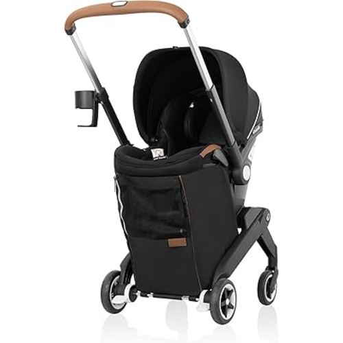 Evenflo Shyft DualRide Infant Car Seat Stroller Combo w Carryall Storage & Extended Canopy (Onyx)