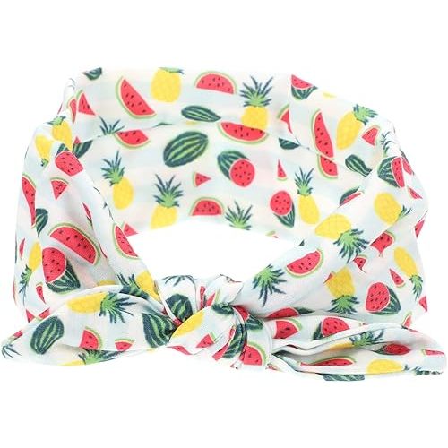 Toyvian Elastic Bow Headband Fruit Print Baby Girls Headband Newborn Hair Accessories for Girls