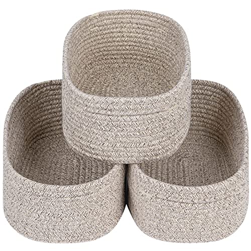 CubesLand Small Cubes Storage Baskets Bins for Shelf Nursery Baby Cute Storage &Organizing,Woven Cubes Bins for Toys,Decor Woven Storage Bins,Rectangular Storage Basket for Living Room