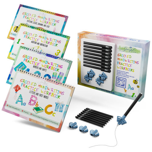 Grooved Early Learning Concepts for Kids | Reusable Preschool Workbooks with Disappearing Ink | Letters, Numbers, Shapes, Patterns, Logic & Beginner Math