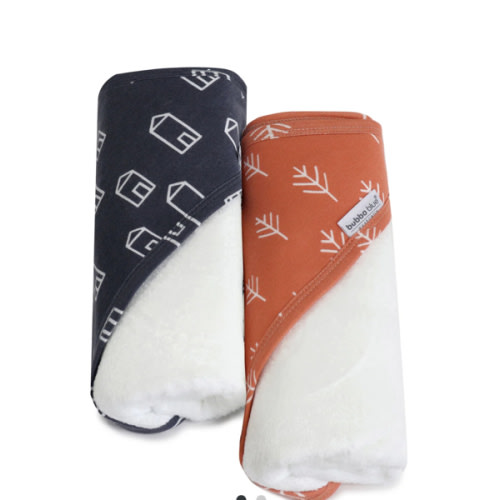 Nordic 2Pk Hooded Towel Charcoal/Clay | Bubba Blue