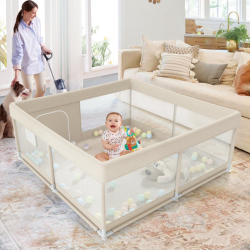 Baby Playpen, Playpen for Babies & Toddlers, 47 x 47" Small Baby Play Pen