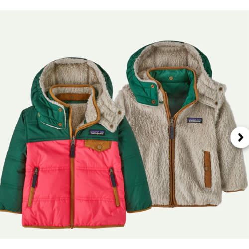 Patagonia Baby Reversible Tribbles Hoody - Sierra Pink